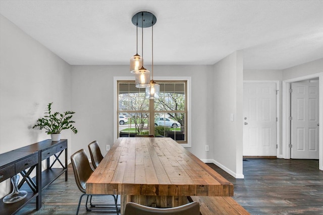 3410 Waterville Ct, Champaign, IL 61822 - dining area with baseboards and dark wood-type flooring