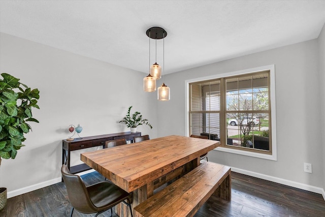 3410 Waterville Ct, Champaign, IL 61822 - dining area with baseboards and dark wood-type flooring