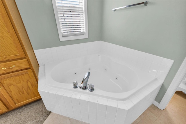 3410 Waterville Ct, Champaign, IL 61822 - full bath featuring a tub with jets and tile patterned flooring
