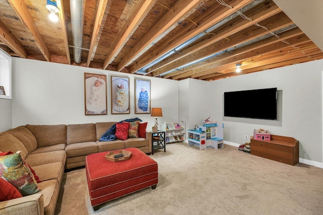3410 Waterville Ct, Champaign, IL 61822 - living area with carpet flooring and baseboards