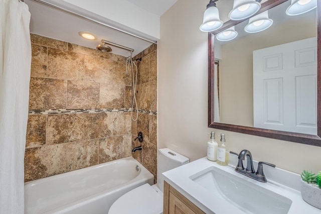 16112 Turner Ave, Markham, IL 60428 - full bathroom with toilet, shower / bathtub combination with curtain, and vanity