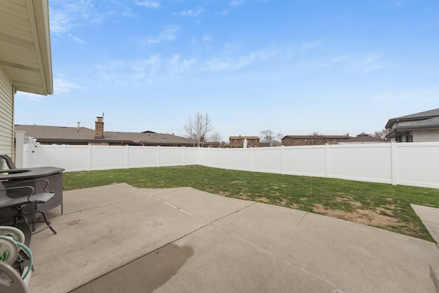 view of patio / terrace with a fenced backyard