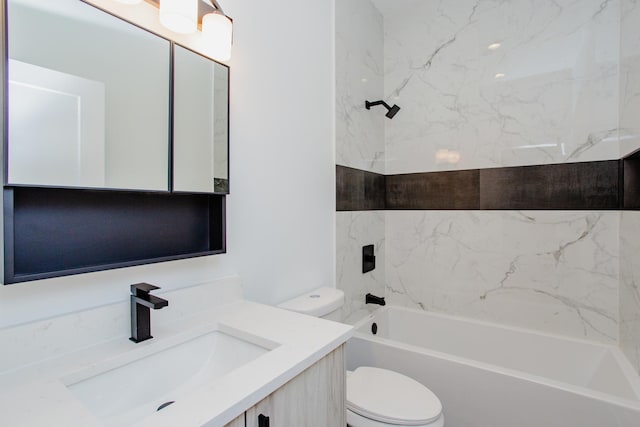 3621 N Richmond St, Chicago, IL 60618 - bathroom with vanity, shower / tub combination, and toilet