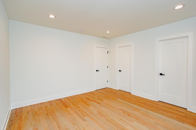 3621 N Richmond St, Chicago, IL 60618 - empty room with recessed lighting, light wood-type flooring, and baseboards