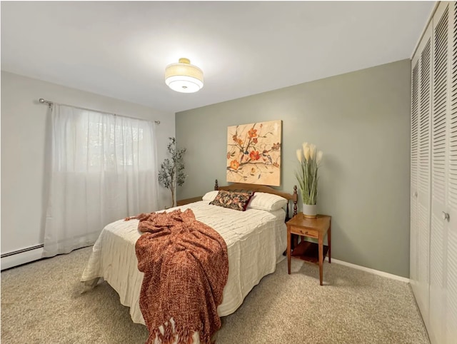 124 N Whistler Ave Unit B8, Freeport, IL 61032 - bedroom with a closet, baseboards, and light colored carpet