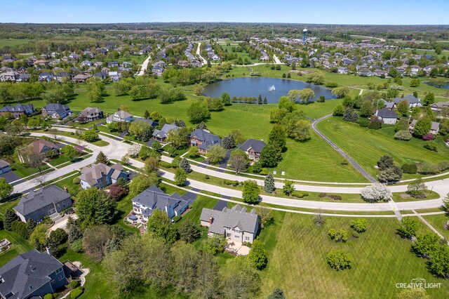 40W065 Fox Mill Blvd, Saint Charles, IL 60175 - aerial view of property and surrounding area featuring a nearby body of water and nearby suburban area