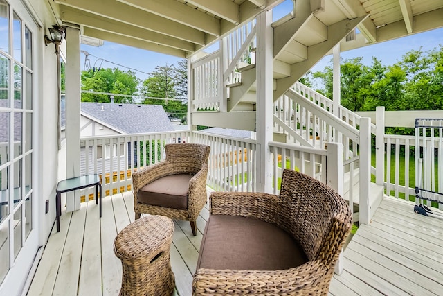 2609 Eisenhower Dr, Des Plaines, IL 60018 - wooden deck featuring stairway