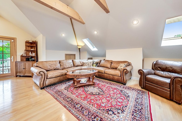 2609 Eisenhower Dr, Des Plaines, IL 60018 - living room with light wood-type flooring, a skylight, and recessed lighting