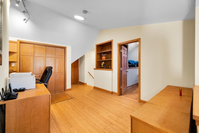 8209 N Oleander Ave, Niles, IL 60714 - office space with light wood-style flooring and vaulted ceiling
