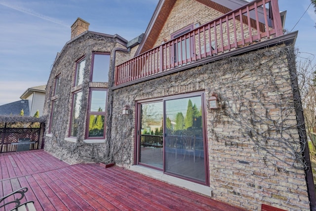8209 N Oleander Ave, Niles, IL 60714 - view of wooden terrace