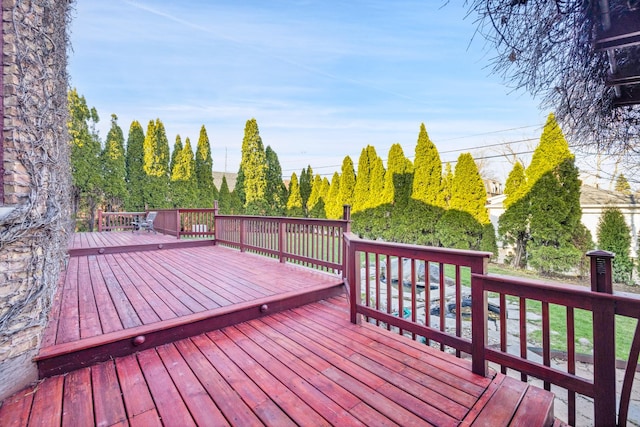 8209 N Oleander Ave, Niles, IL 60714 - view of wooden deck