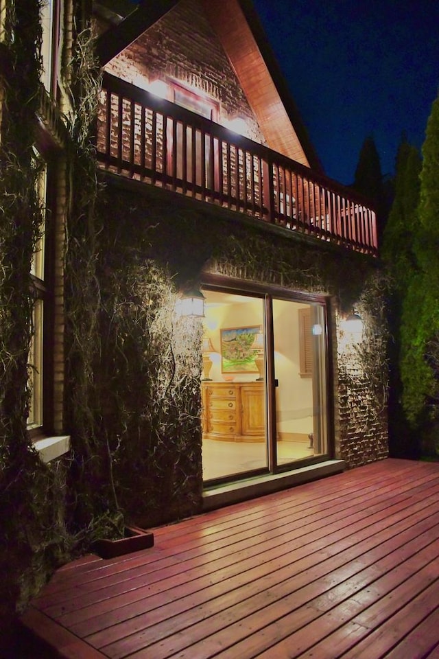 8209 N Oleander Ave, Niles, IL 60714 - view of deck at twilight