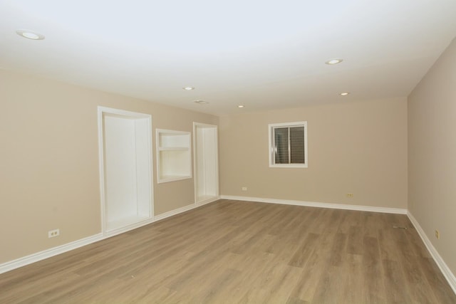 241 Butte View Dr N, Bolingbrook, IL 60490 - spare room with recessed lighting, light wood-type flooring, and baseboards