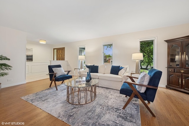 1115 S Vail Ave, Arlington Heights, IL 60005 - living room with wood finished floors and wainscoting