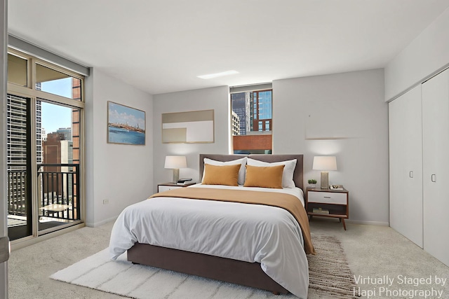 21 W Chestnut St Unit 1509, Chicago, IL 60610 - bedroom with access to outside and carpet floors