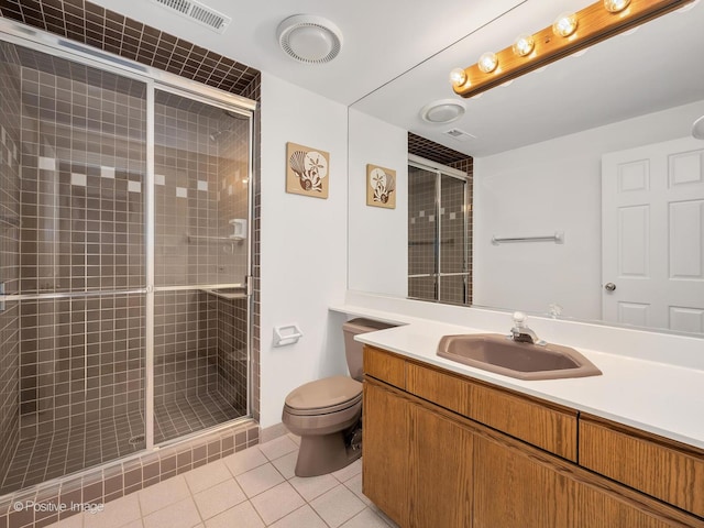 8 Longwood Dr, Burr Ridge, IL 60527 - bathroom featuring toilet, tile patterned floors, and a shower stall