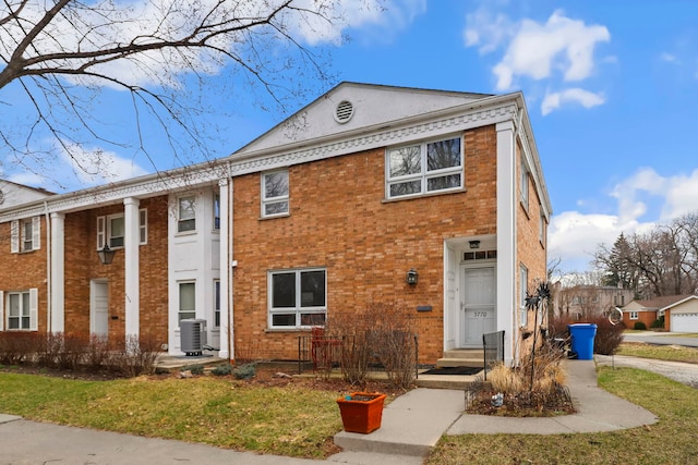 5770 N Forest Glen Ave, Chicago, IL 60646 - greek revival house with central AC unit and brick siding