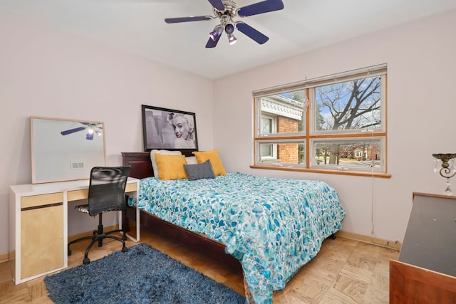 5770 N Forest Glen Ave, Chicago, IL 60646 - bedroom with baseboards and ceiling fan