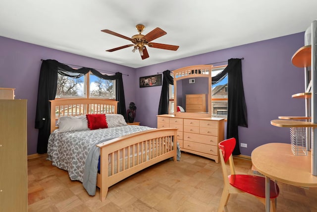 5770 N Forest Glen Ave, Chicago, IL 60646 - bedroom featuring ceiling fan and light floors