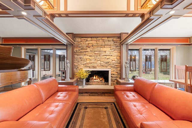 8712 W 121st St, Palos Park, IL 60464 - living room featuring a fireplace