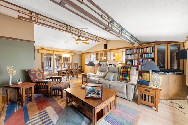 8712 W 121st St, Palos Park, IL 60464 - living area with a ceiling fan and light wood-style flooring