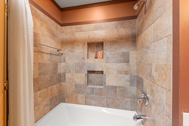 8712 W 121st St, Palos Park, IL 60464 - full bathroom with shower / tub combo with curtain