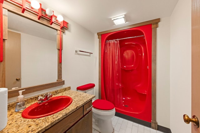 8712 W 121st St, Palos Park, IL 60464 - bathroom with a shower with curtain, toilet, and vanity