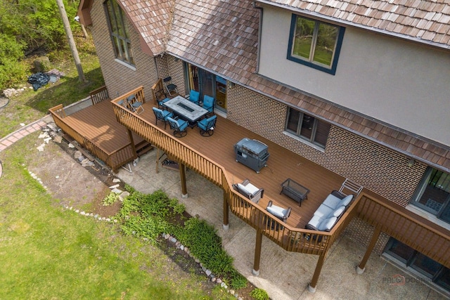 view from above of property