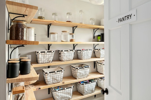 view of pantry