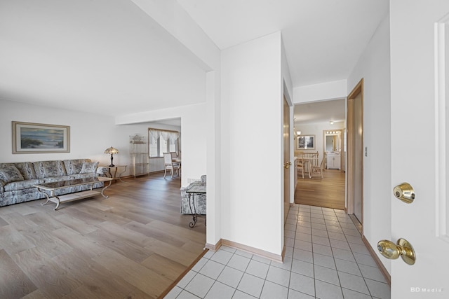 9147 Boardwalk Ter, Orland Hills, IL 60487 - foyer with baseboards and light tile patterned flooring