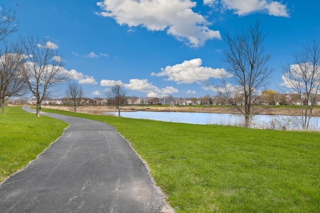 property view of water featuring a residential view