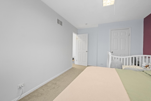 277 E Alpine Dr, Glendale Heights, IL 60139 - bedroom featuring visible vents, baseboards, and light colored carpet