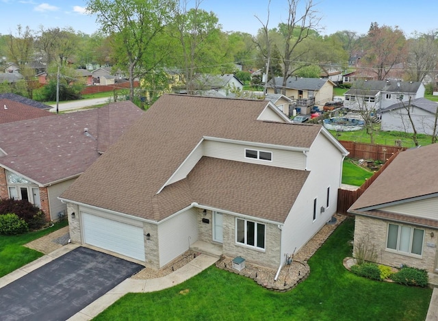 aerial view of residential area