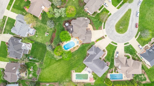 aerial view featuring a residential view