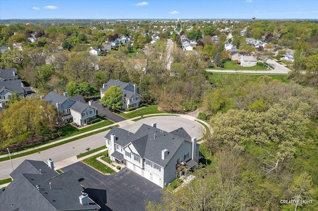 aerial view of residential area