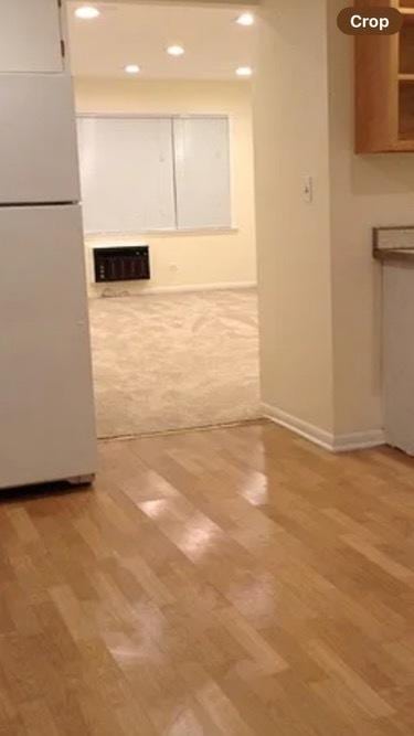 960 Shermer Rd Unit 2, Glenview, IL 60025 - hall featuring light wood-style floors, baseboards, and recessed lighting