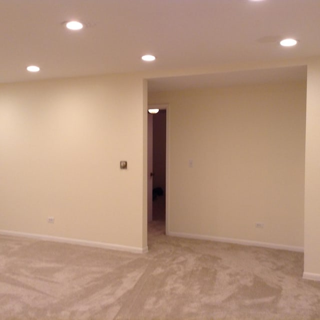 960 Shermer Rd Unit 2, Glenview, IL 60025 - spare room with light colored carpet, recessed lighting, and baseboards