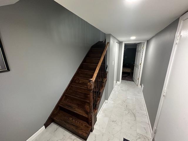 1968 Holbrook Ln, Hoffman Estates, IL 60169 - staircase with marble finish floor and baseboards