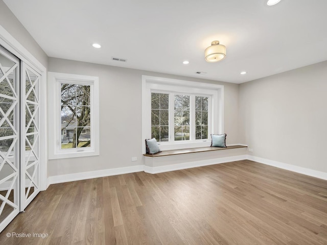 131 S Madison St, Hinsdale, IL 60521 - interior space featuring visible vents, baseboards, recessed lighting, and wood finished floors