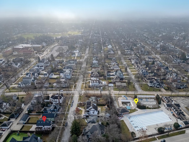 131 S Madison St, Hinsdale, IL 60521 - drone / aerial view featuring a residential view