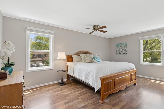 1900 Buckingham Rd, Mundelein, IL 60060 - bedroom with multiple windows, baseboards, and light wood-style floors