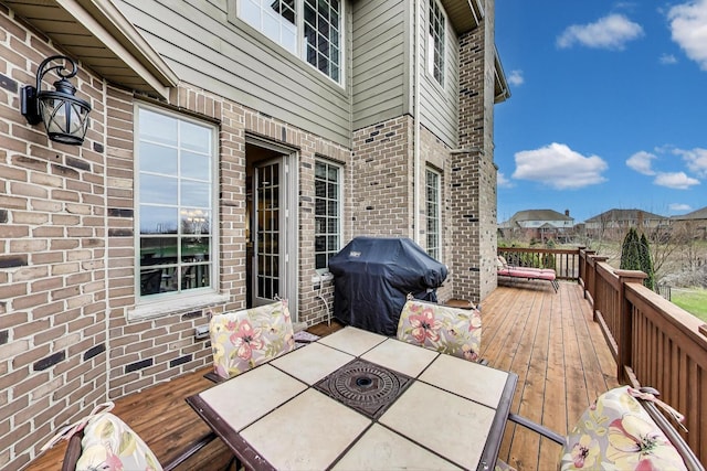 22814 Sara Springs Dr, Frankfort, IL 60423 - wooden deck featuring area for grilling