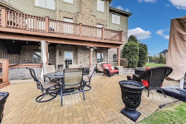 22814 Sara Springs Dr, Frankfort, IL 60423 - view of patio with outdoor dining space and a balcony