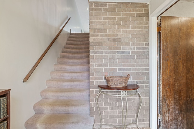 view of stairway