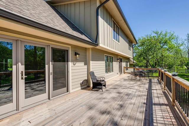 6517 Saddle Ridge Ct, Long Grove, IL 60047 - wooden terrace with outdoor dining area