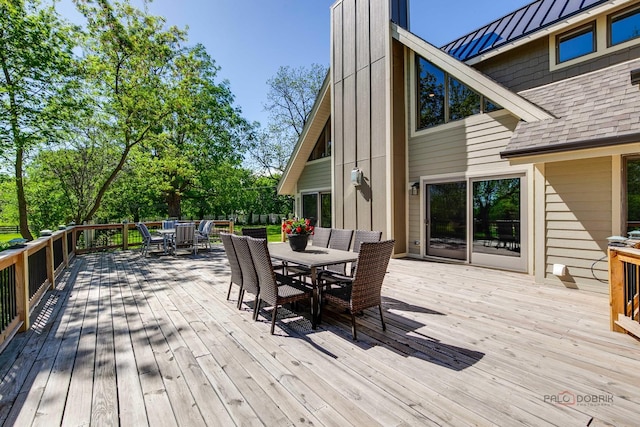 6517 Saddle Ridge Ct, Long Grove, IL 60047 - deck featuring outdoor dining space