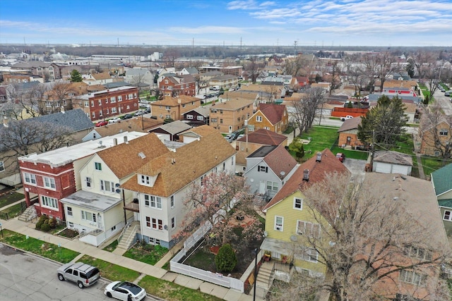 aerial view featuring a residential view