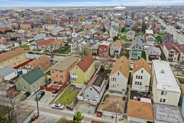 aerial view with a residential view