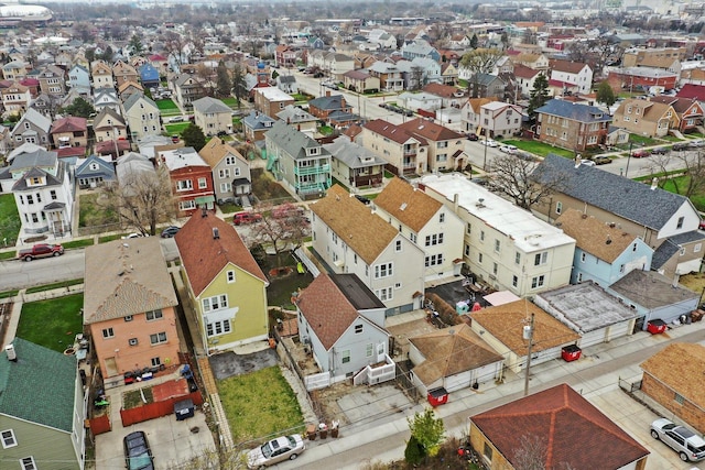 aerial view featuring a residential view