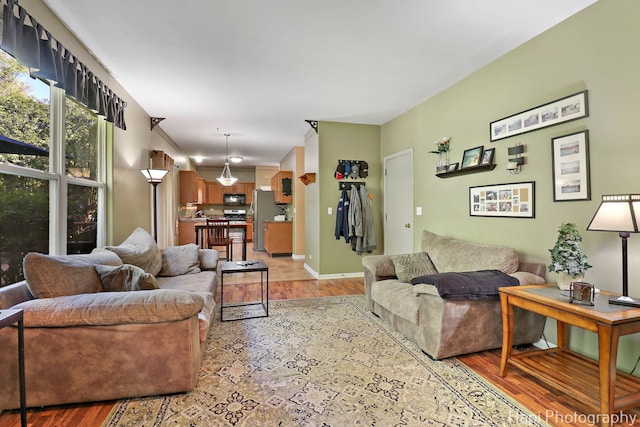 437 Deer Run Rd, Lakemoor, IL 60051 - living area featuring light wood finished floors and baseboards